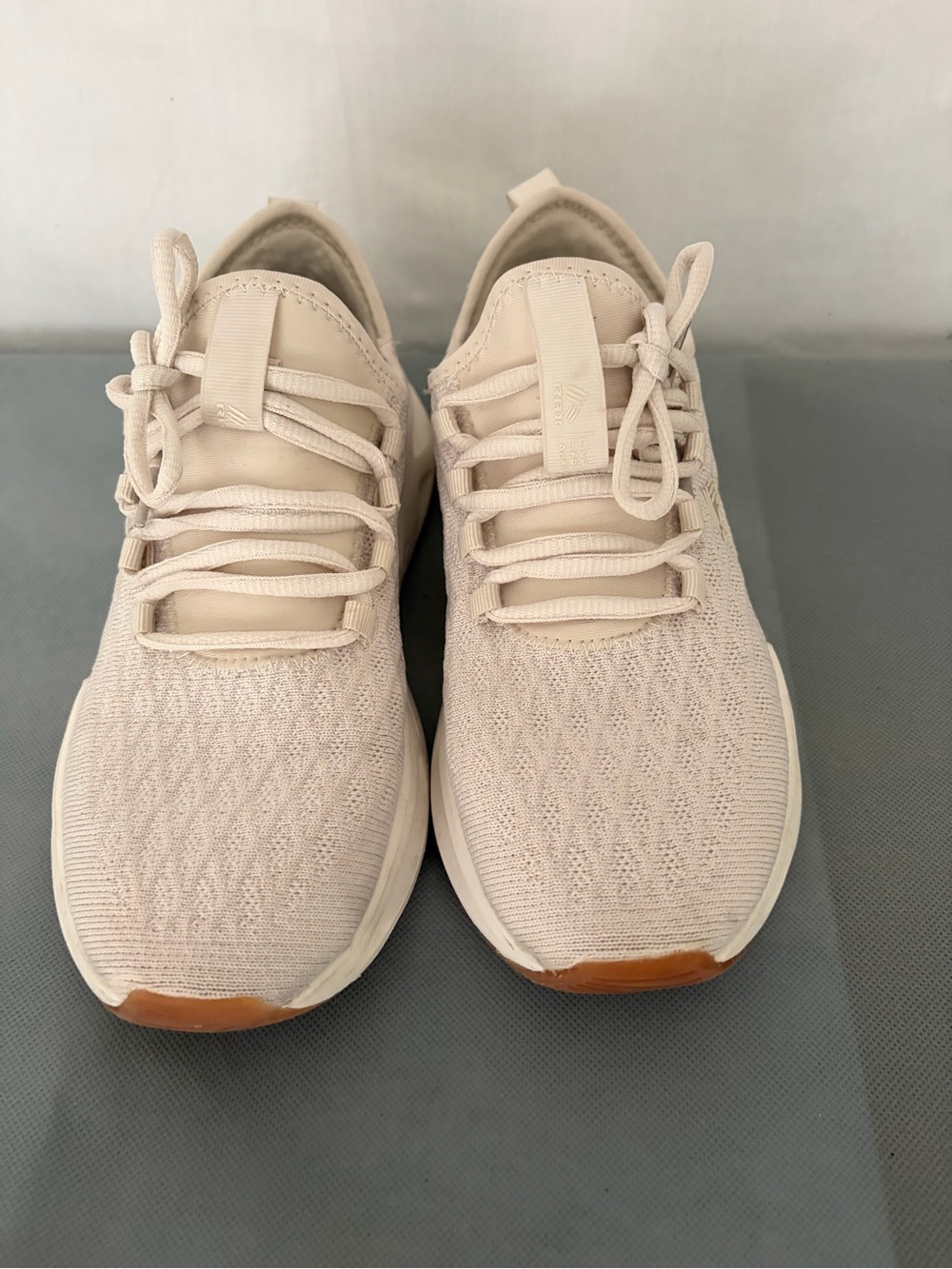 RBX Beige Knit Sneakers White Sole Womens 7W (B215)